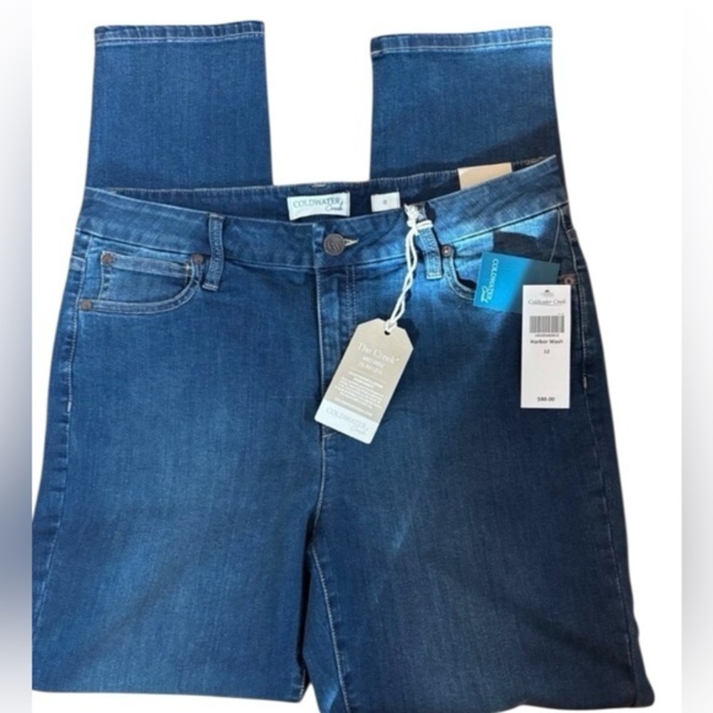 Coldwater Creek NWT The Creek Mid Rise Slim Leg Denim Casual Jeans Size 12